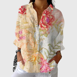Leichte und farbenfrohe Druckbluse