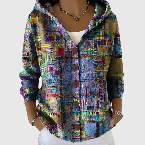 Charlotte | Bequeme Strickjacke mit Kapuze