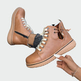 Orthopädische Leder-Ankle Boots