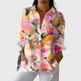 Leichte und farbenfrohe Druckbluse