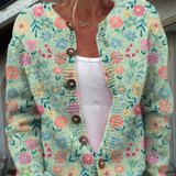 Vera | Blumen-Strickjacke für den Herbst