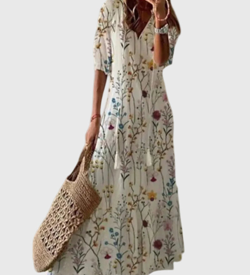 Amalia | Vintage Boho Maxikleid für den Sommer