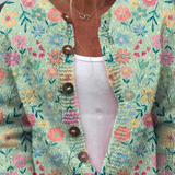 Vera | Blumen-Strickjacke für den Herbst