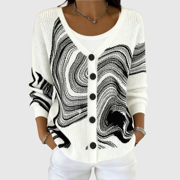 Bequemer, Knopf-Cardigan