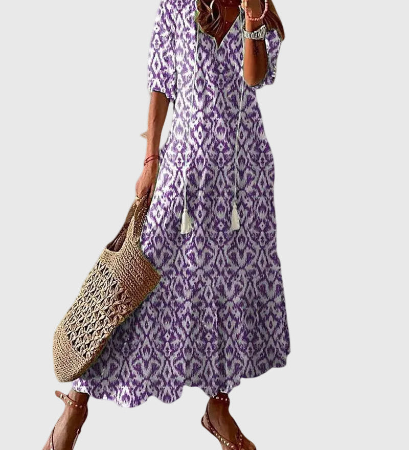Amalia | Vintage Boho Maxikleid für den Sommer