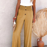 Riana - Hochtaillierte Lockere Hose