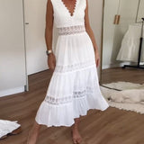 Circe - Spitzen-Camisolekleid mit V-Ausschnitt