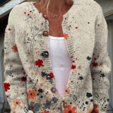 Arabella | Blumen-Strickjacke für den Herbst