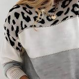 Diane | Strickpullover mit Leopardenakzent