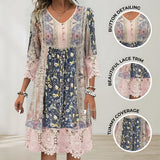 Naya | Fließendes Midi-Kleid im Boho-Stil