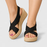Bellany - Plateau-Sandalen mit Kreuzriemen