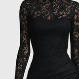 Monica | Elegantes Maxikleid mit ausgestelltem Spitzenrock