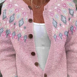 Iris | Herbst-Strickjacke mit Rautenmuster