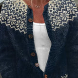 Clara | Herbst-Strickjacke mit Schneeflocken-Muster