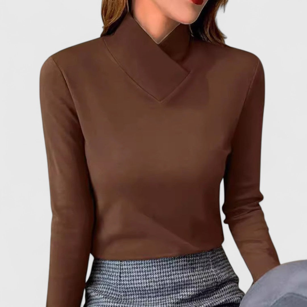 Clair | Eleganter Pullover mit Stehkragen