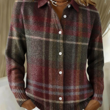 Eleonore | Klassische karierte Strickjacke