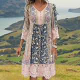 Naya | Fließendes Midi-Kleid im Boho-Stil