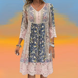 Naya | Fließendes Midi-Kleid im Boho-Stil