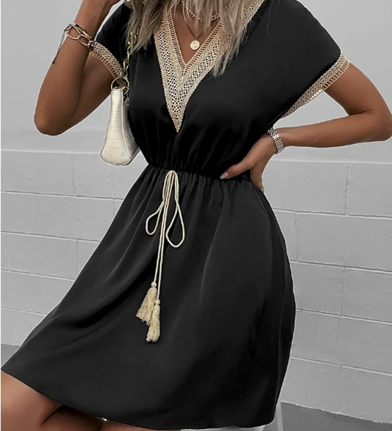 Sabrina - Elegantes Boho-Kleid