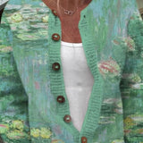 Doris | Herbst-Strickjacke mit Blumenmuster