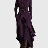 Violett | Maxikleid Plissiert