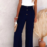 Riana - Hochtaillierte Lockere Hose