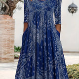 Elowen | Casual Midi-Kleid mit langen Ärmeln