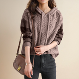 Emily | Kapuzenpullover aus Zopfstrick
