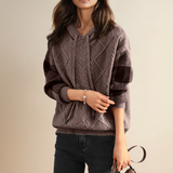 Emily | Kapuzenpullover aus Zopfstrick