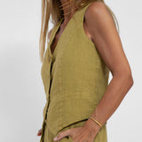 Aira - Ensemble Gilet mit Knöpfen & Weite Hose
