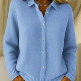 Katja | Strickjacke mit Struktur und Knopfleiste