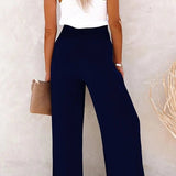 Riana - Hochtaillierte Lockere Hose