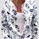 Brigitte™ | Cardigan mit Vögeln & Blüten