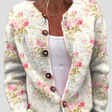 Gabriele™ | Cardigan mit Rosenmuster