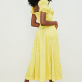Aviana - Kleid mit Puffärmeln Bloom